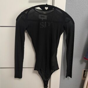 Maison Margiela 6 Black Long Sleeve Bodysuit